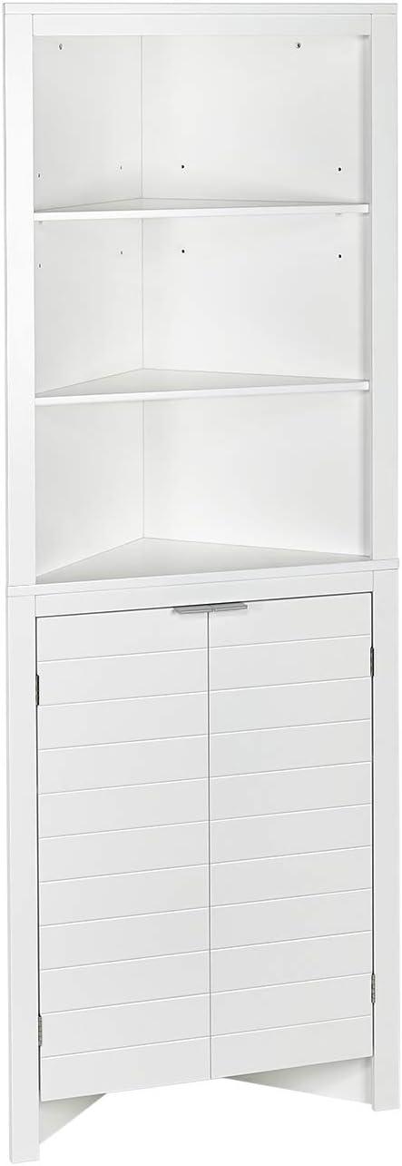 RiverRidge Madison Tall Corner Bathroom Storage Cabinet with Open Shelves