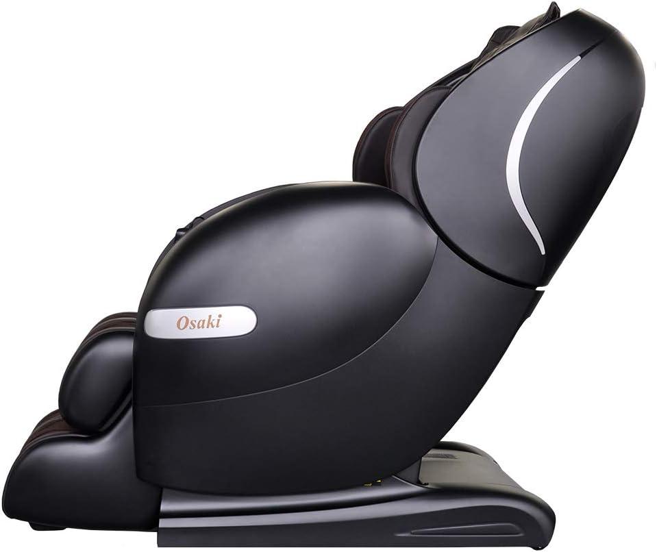 Black Faux Leather Zero Gravity Massage Chair with Metal Frame