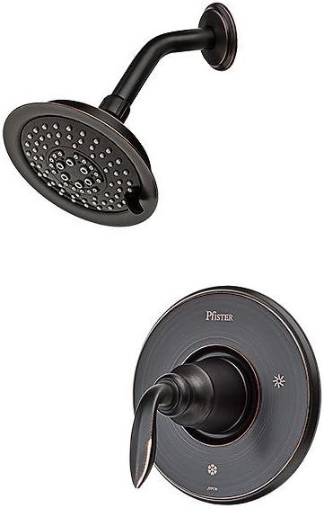 Avalon Bronze Wall Mounted Rain Shower Head and Lever Handle