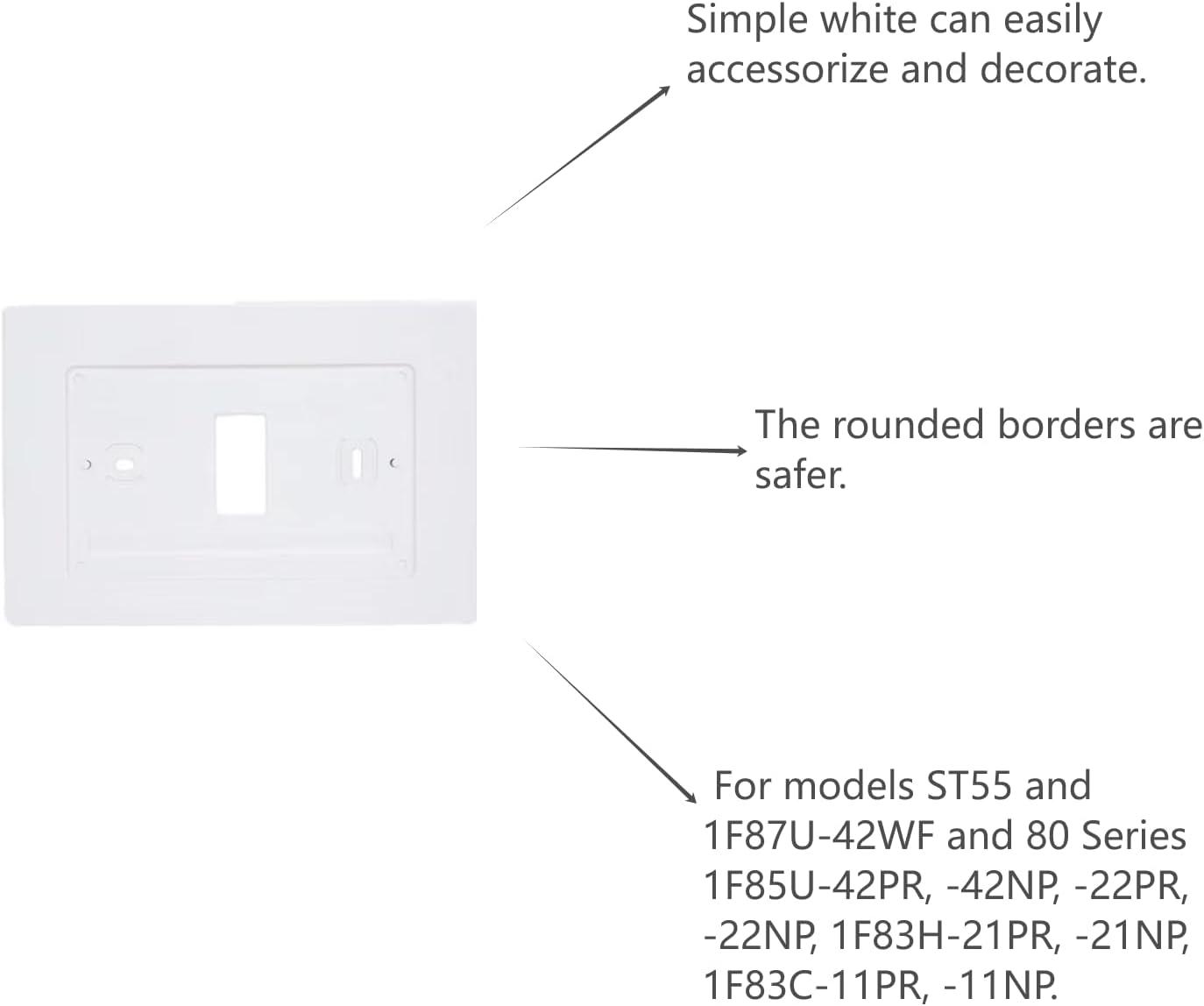 White Rectangular Wall Plate for Sensi Wi-Fi Thermostat