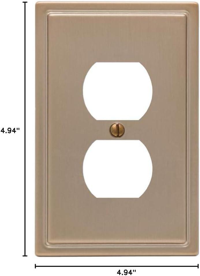 Brushed Bronze Single Duplex Steel Wallplate