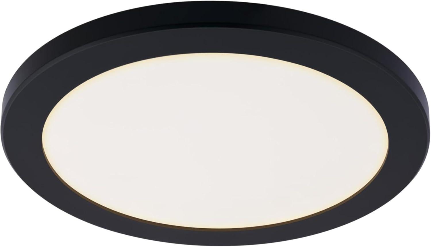 Black and White 12-Inch LED Flush Mount Ceiling Light