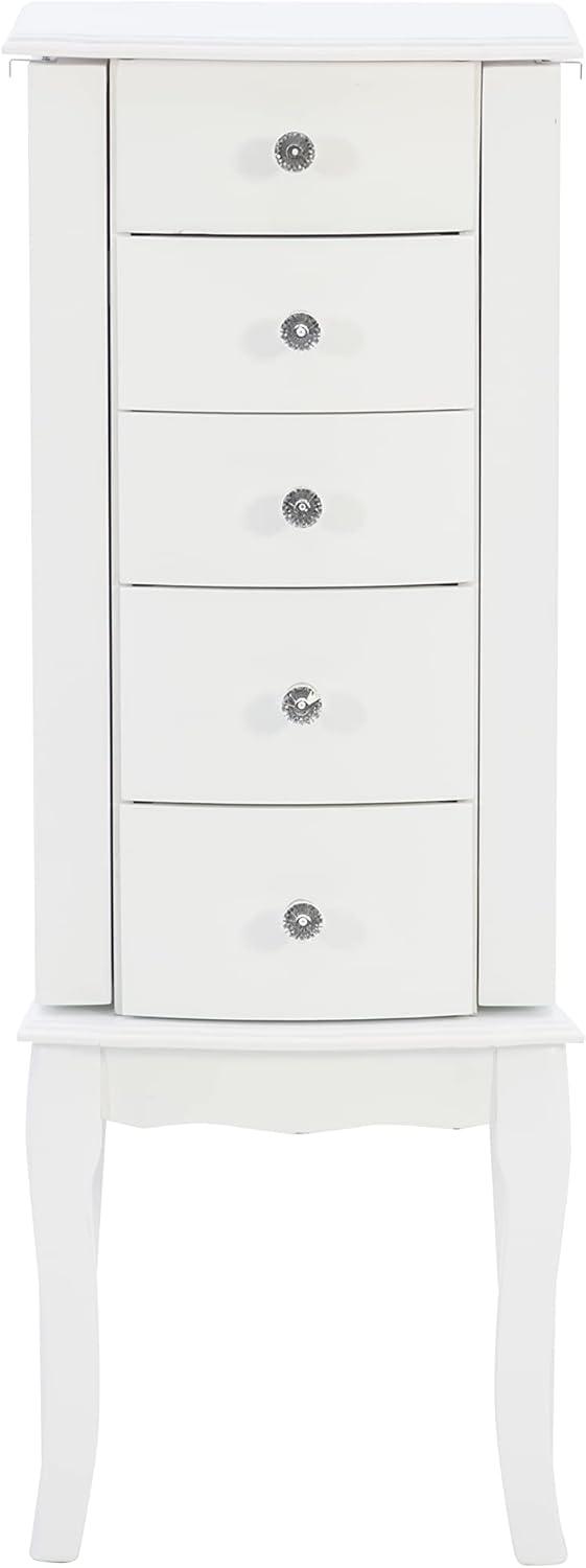 Jasmine Jewelry Armoire, White