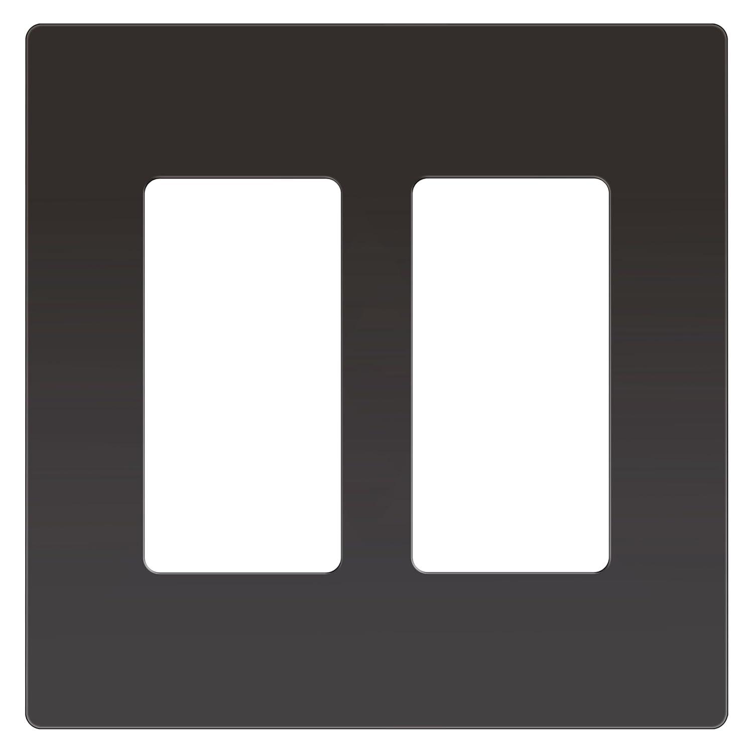 ENERLITES Elite Series Screwless Decorator Wall Plate Child Safe Outlet Cover, Size 1-Gang, Unbreakable Polycarbonate Thermoplastic, SI8831-DB, Dark Bronze