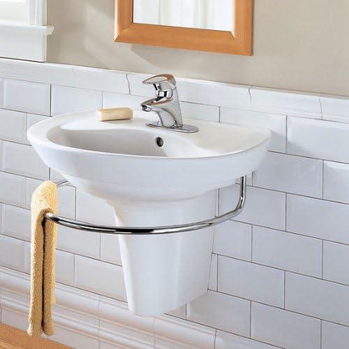 Ravenna Semi-Pedestal Sink Integral Towel Bar