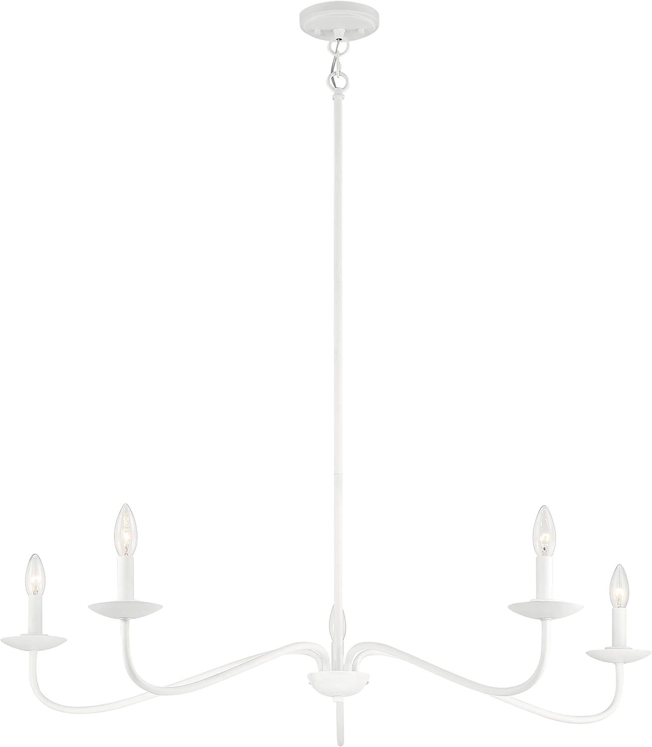 Trade Winds Lighting 5-Light Chandelier In Matte Black