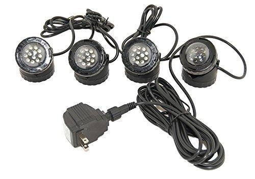 Jebao PL1LED-4 Submersible Pond LED Light with 4 Colored Lenses