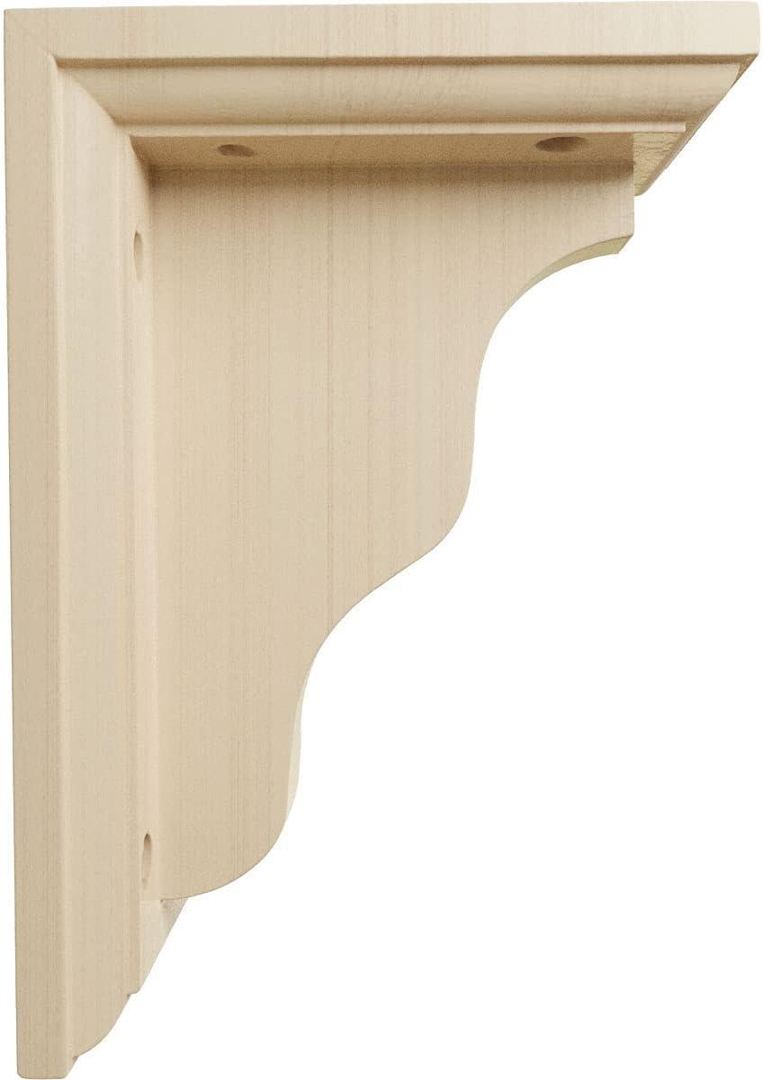 Hamilton 7" Natural Rubberwood Traditional Corbel Bracket