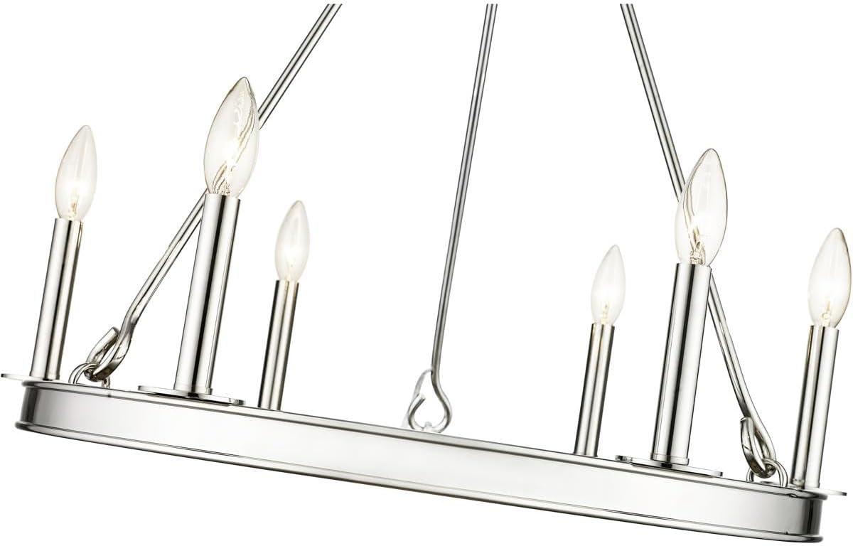 Z-Lite Barclay 6 - Light Dimmable Wagon Wheel Chandelier