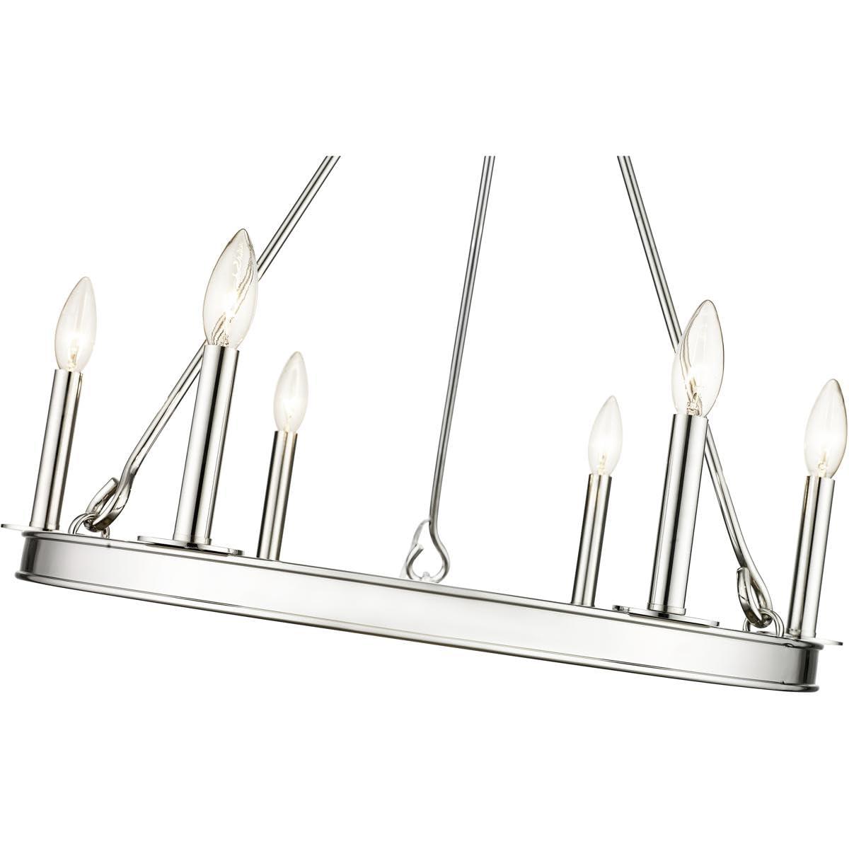 Z-Lite Barclay 6 - Light Dimmable Wagon Wheel Chandelier