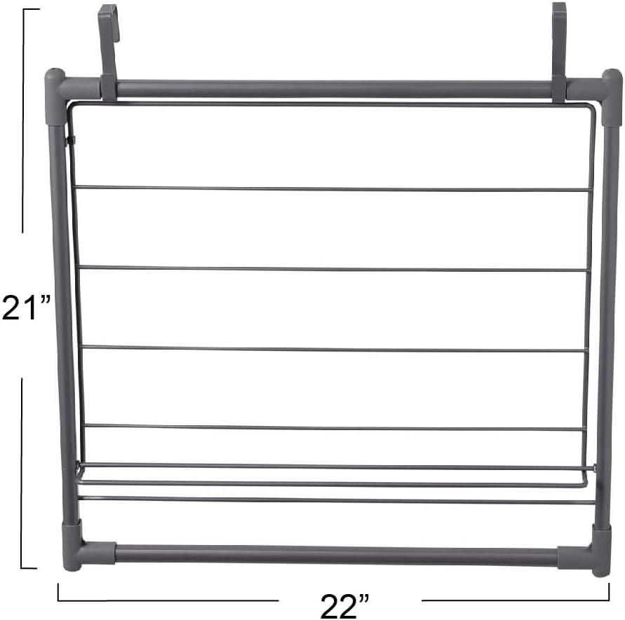 Metal Expandable Over the Door Drying Rack, Gray