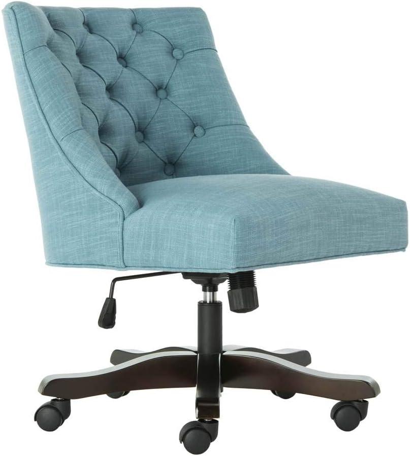 Soho Tufted Swivel Desk Chair - Light Blue - Safavieh
