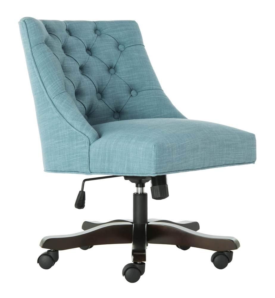 Soho Tufted Swivel Desk Chair - Light Blue - Safavieh