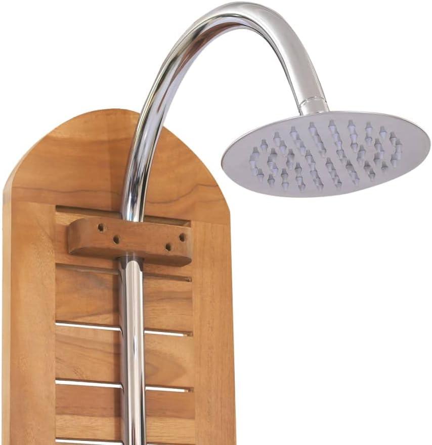 vidaXL Garden Shower Solid Teak 27.6"x29.5"x80.3", 44667