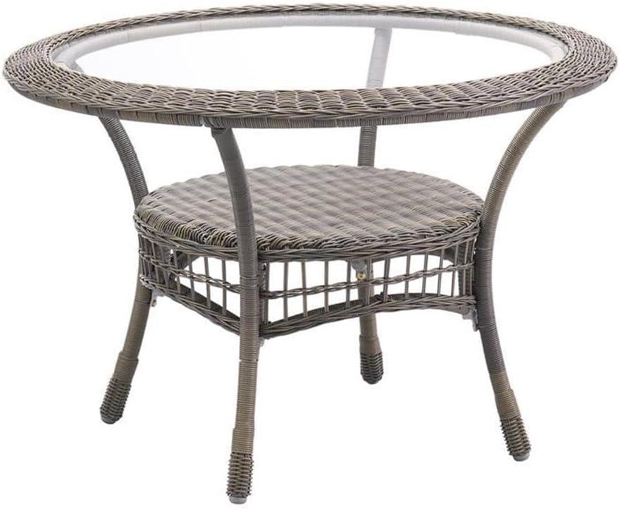 Carolina All-Weather Wicker Dining 5-Piece Dining Set with 42" Diameter Outdoor Dining Table and Four 37"H Chairs