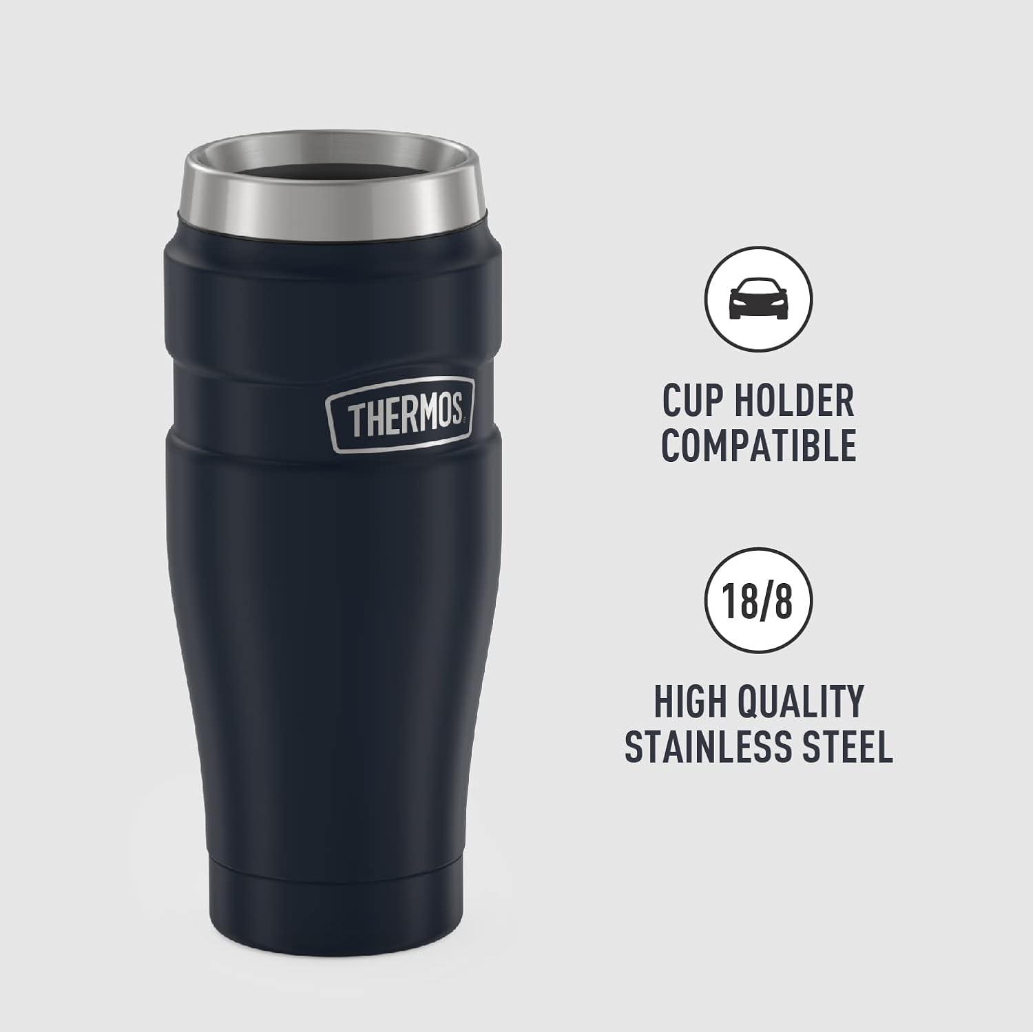 Thermos Stainless King Vacuum Insulated Stainless Steel Tumbler, 16oz, Matte Midnight Blue