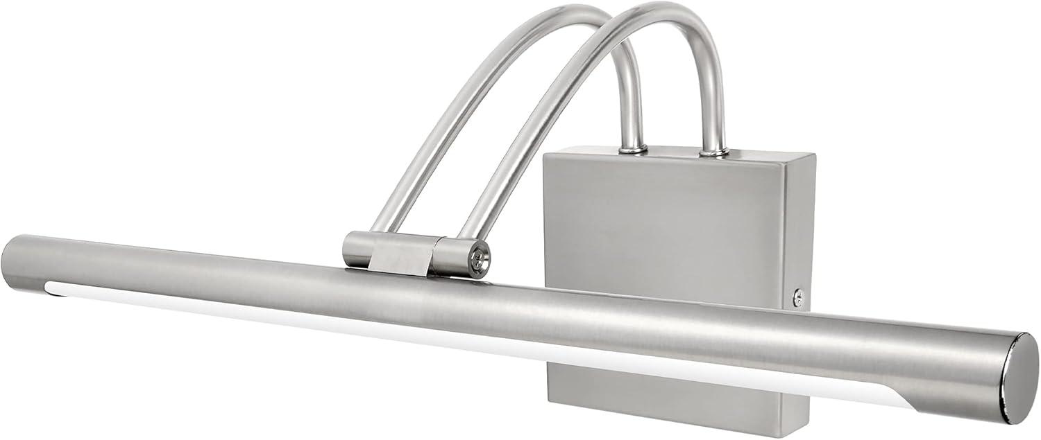 Maxxima 17 in. LED Picture Light w/ Brushed Nickel Finish, 1000 Lumens, 3000K Warm White, Hardwired Integrated LED Display Wall Light