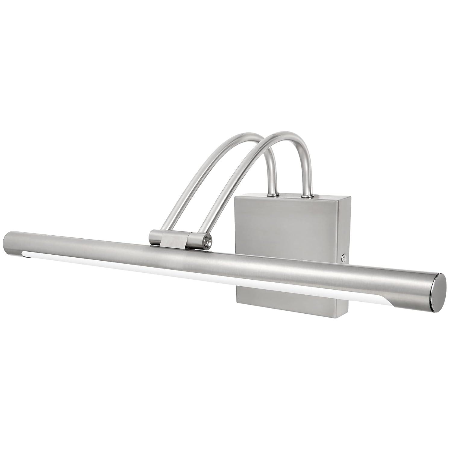 Maxxima 17 in. LED Picture Light w/ Brushed Nickel Finish, 1000 Lumens, 3000K Warm White, Hardwired Integrated LED Display Wall Light