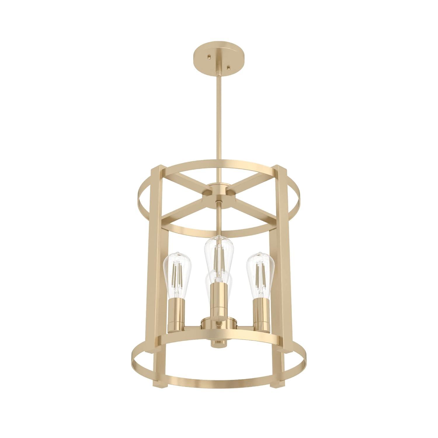 19959-Hunter Fans-Astwood 4-Light Lantern Chandelier in Caged Style-16 Inches Wide by 25.5 Inches High-Alturas Gold Finish