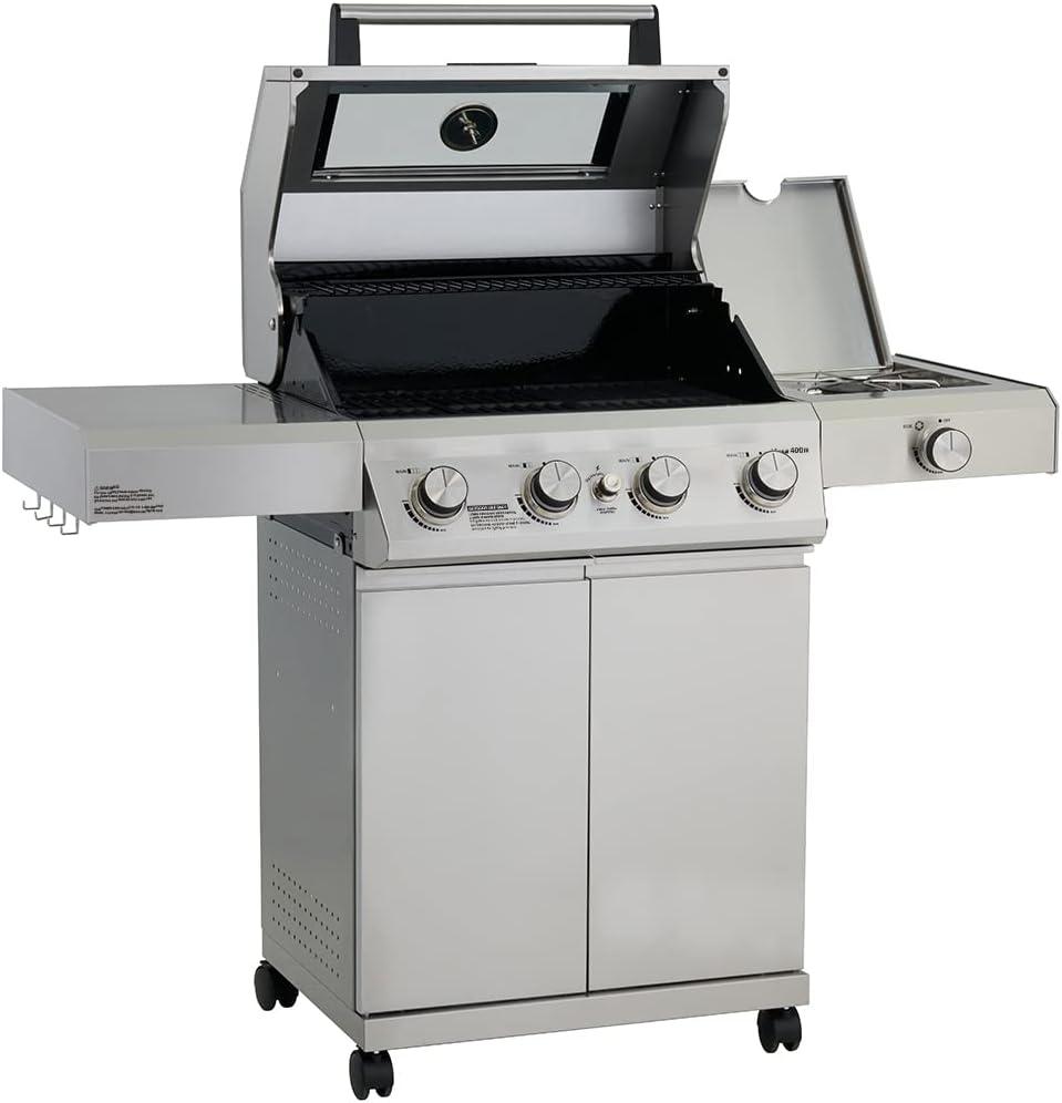 Monument Grills Mesa 400M 4-Burner Liquid Propane 52000 BTU Gas Grill with Side Burner and Cabinet