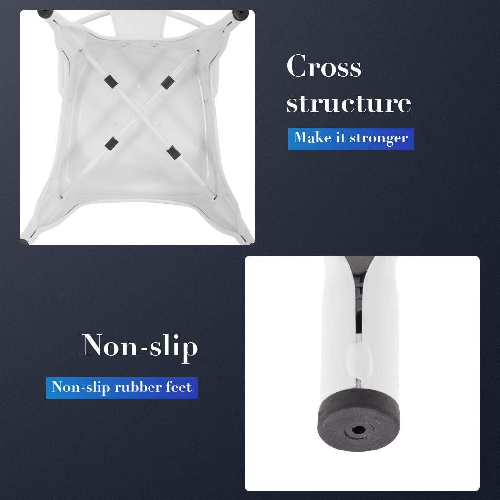 Metal Chairs Set of 4, Stackable Metal Patio Chairs 18 Inch Seat Height, Indoor/Outdoor Tolix Side Chair with Back, 330LBS Weight Capacity, Chic Kitchen Dining Chairs, Black