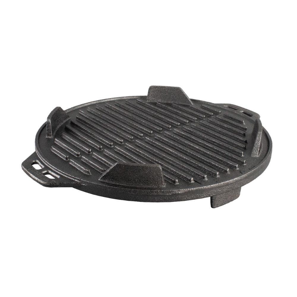Lodge Cast Iron 12" Charcoal Camping Round Kickoff Grill