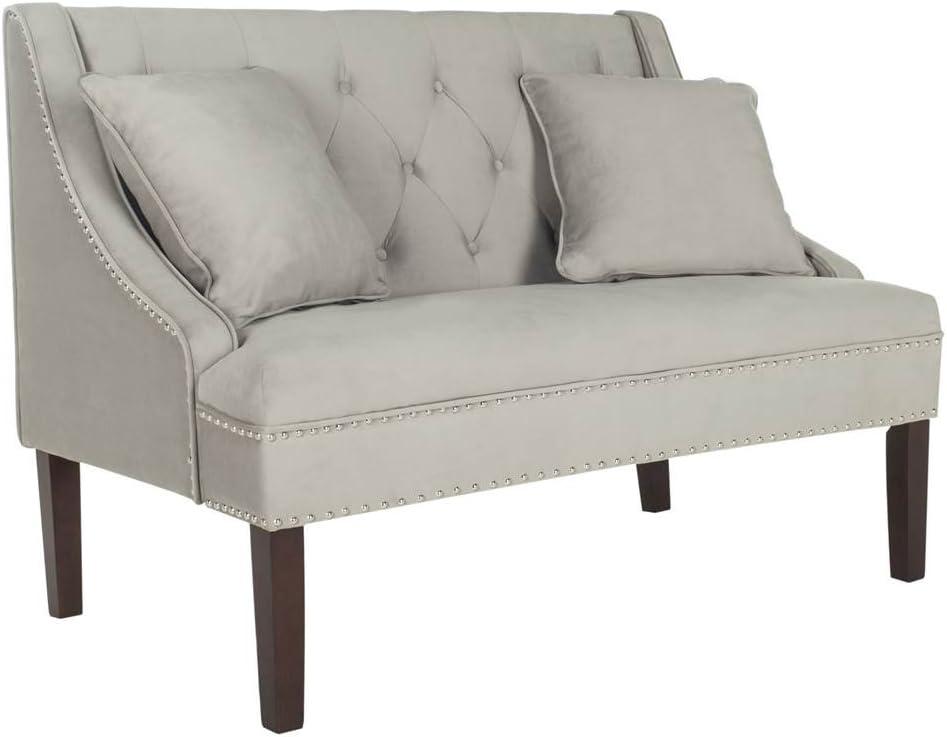 Zoey Settee with Silver Nailheads  - Safavieh