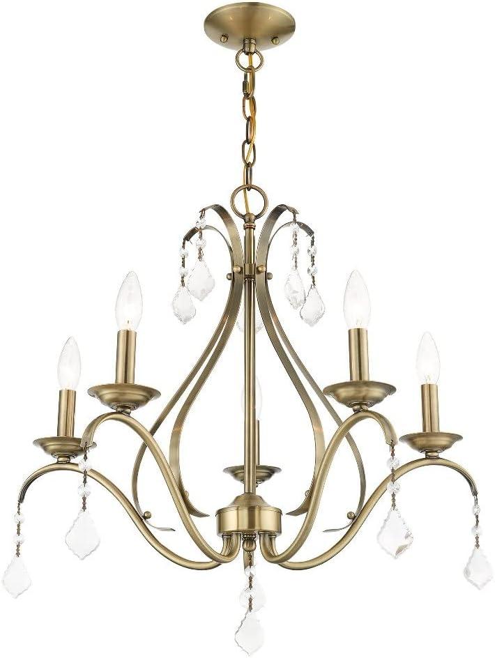 Livex Lighting Caterina 5 - Light Chandelier in  Antique White