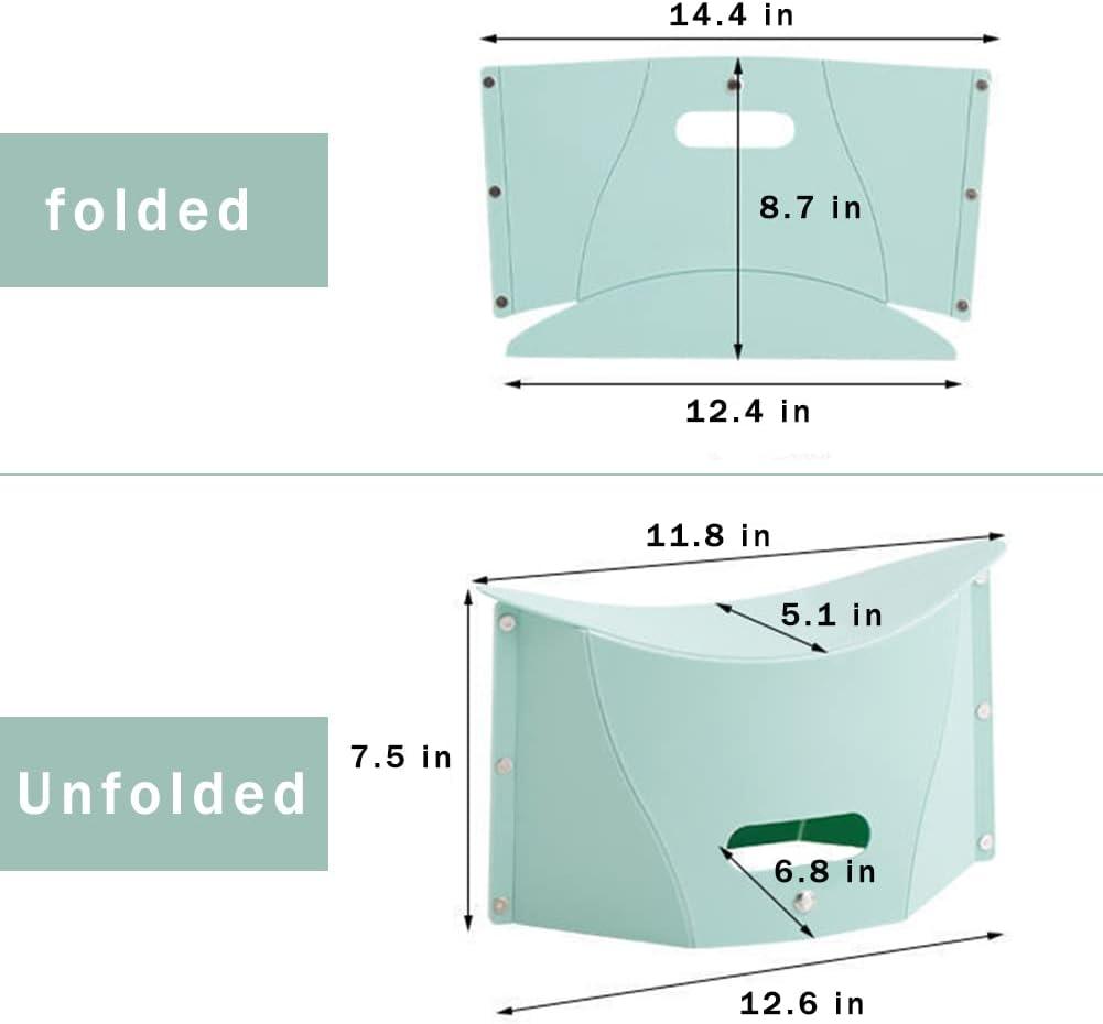 Foldable Portable Outdoor Stool, Thickness of 0.5 in, Quick Opens for Camping Hiking Picnic Fishing Subway, Lightweight Mini Folding Travel Potty Stool, Footrest for Air Travel Red