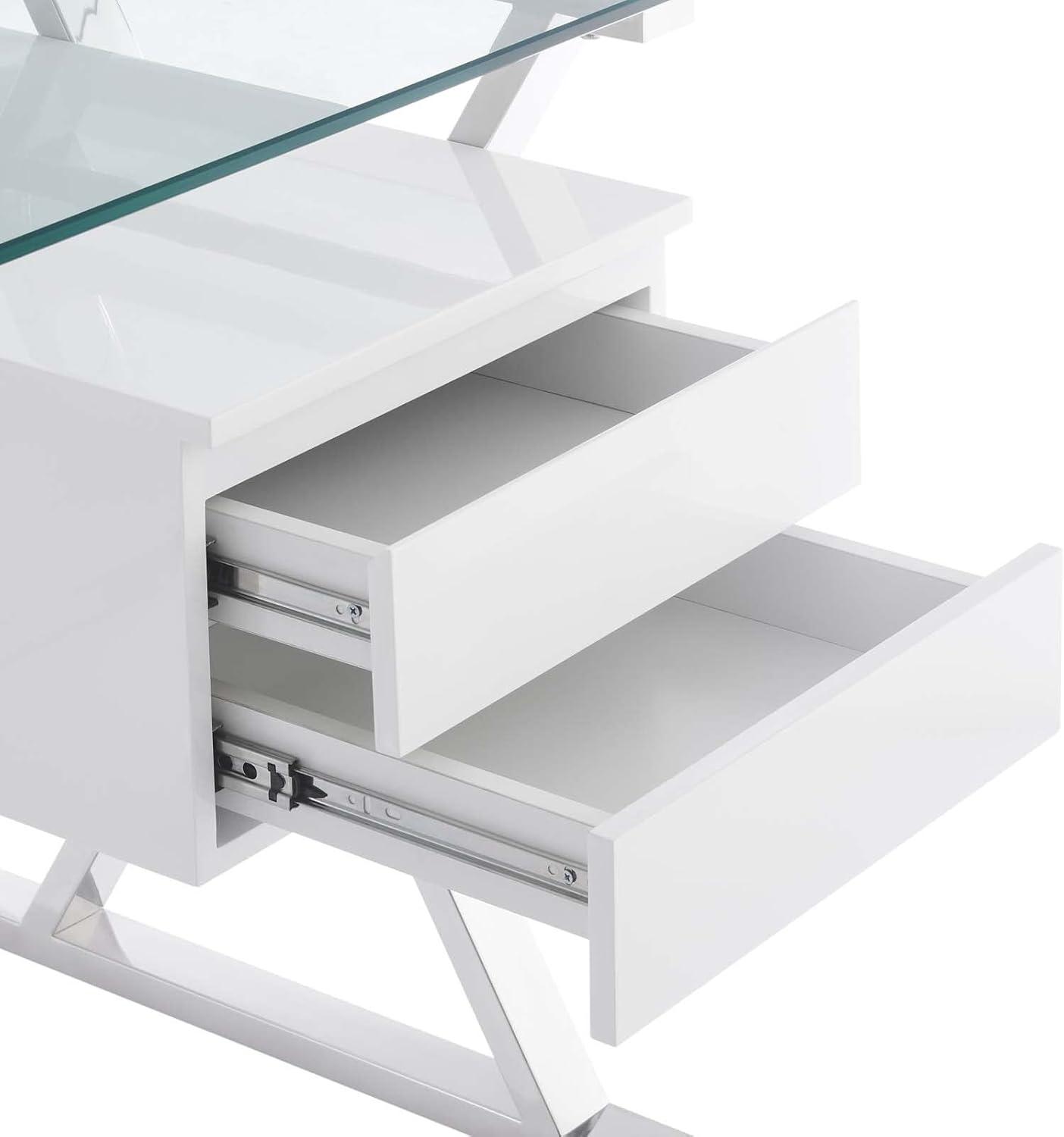 Modway Sector 56" Glass Top Glass Office Desk