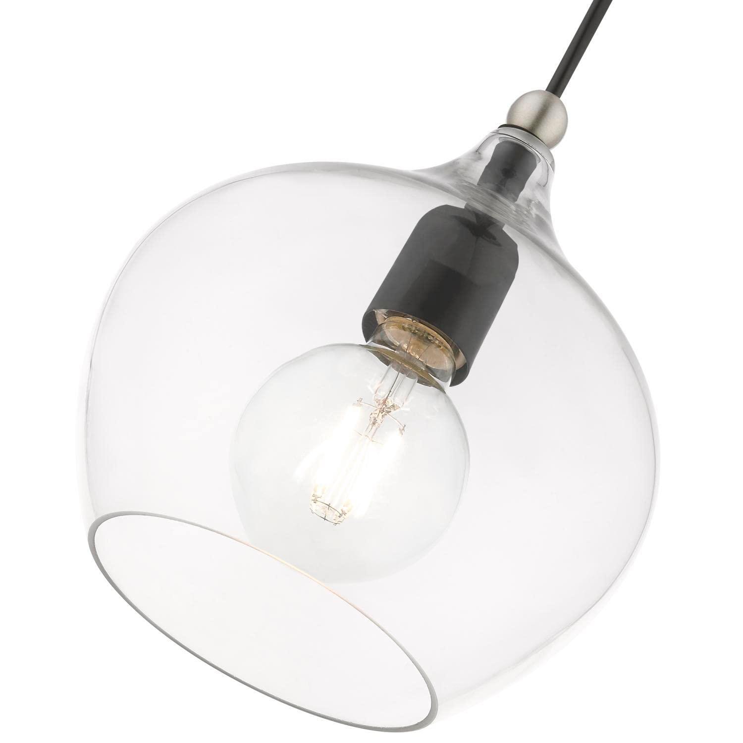 Livex Lighting Aldrich 1 - Light Pendant in  Black/Brushed Nickel