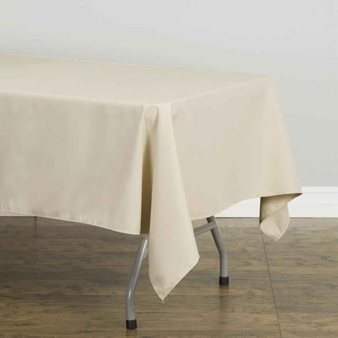 Efavormart 60x126" BEIGE Wholesale Linens Polyester Rectangle Tablecloth Banquet Linen Wedding Party Restaurant Tablecloth