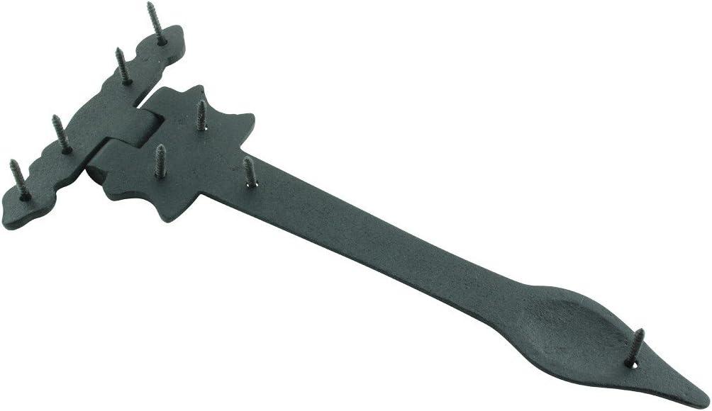 Spear Tip Wrought Iron Strap Hinge