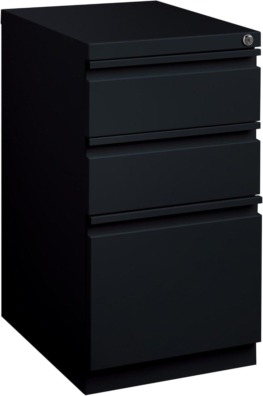 3 Drawers Vertical Steel Lockable Filing Cabinet, Black