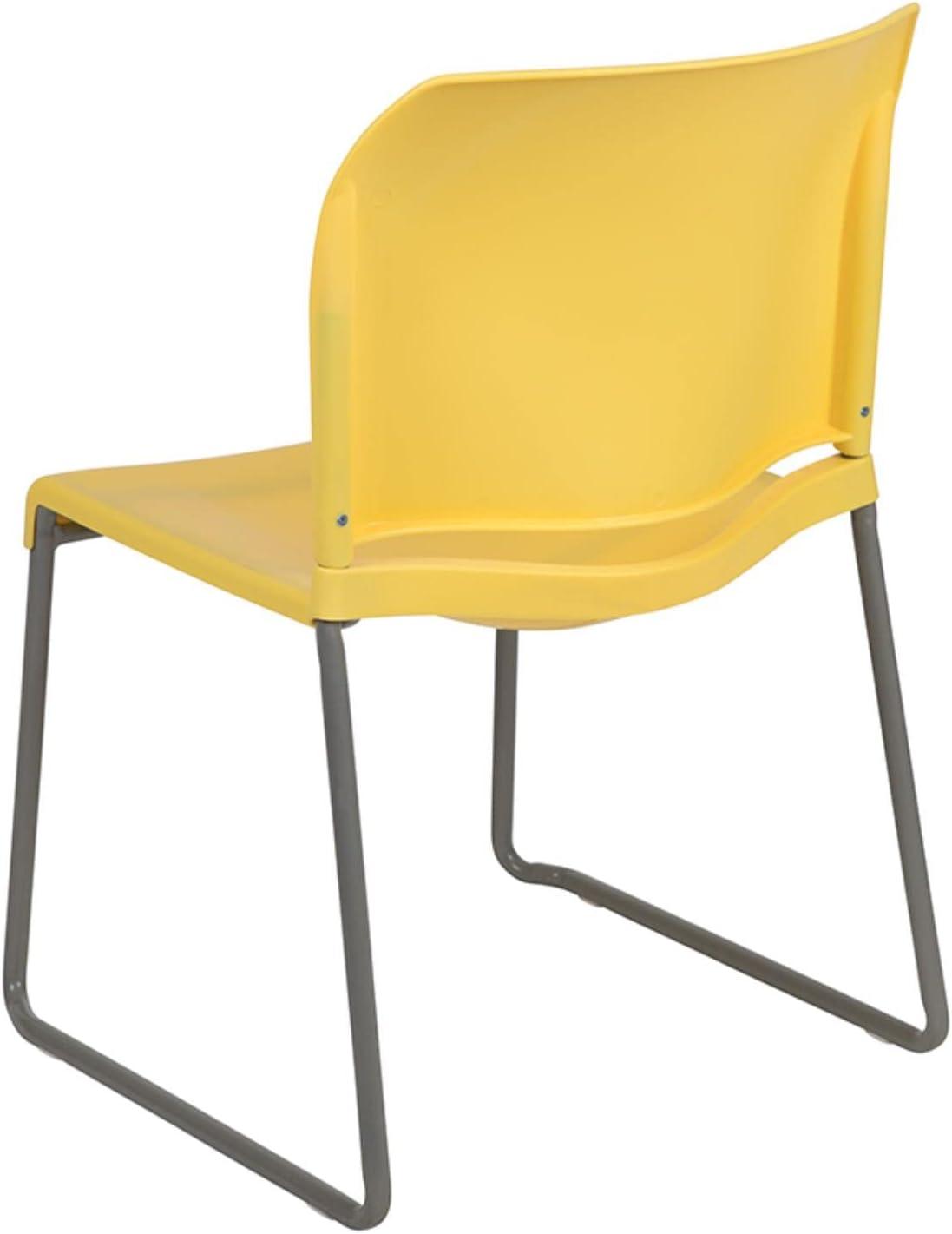 Flash Furniture HERCULES Series 880 lb. Capacity Full Back Contoured Stack Chair with Powder Coated Sled Base