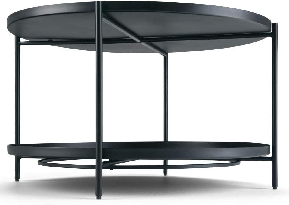 Simpli Home Monet Industrial 32 " Metal Metal Coffee Table in Black