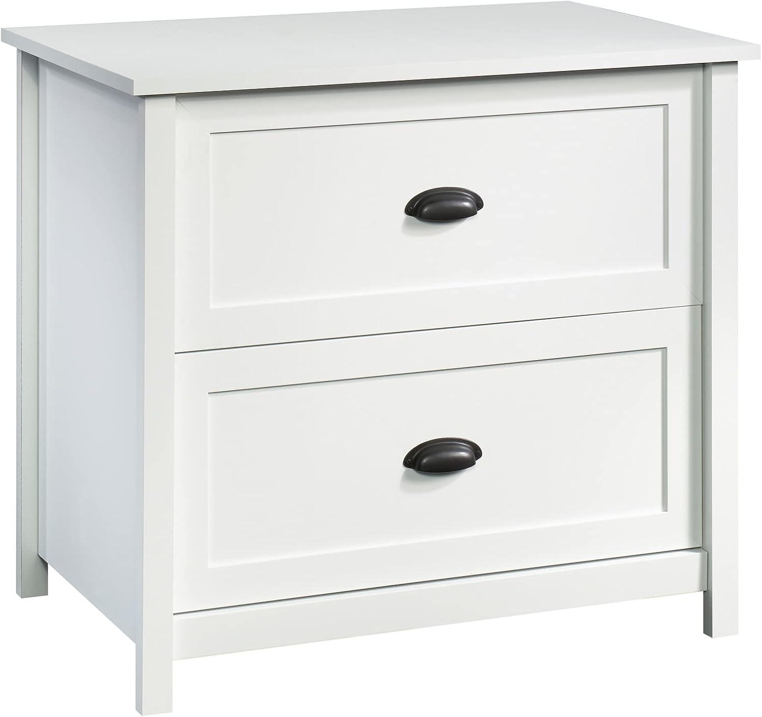 Soft White 2-Drawer Legal Size Lateral File Cabinet