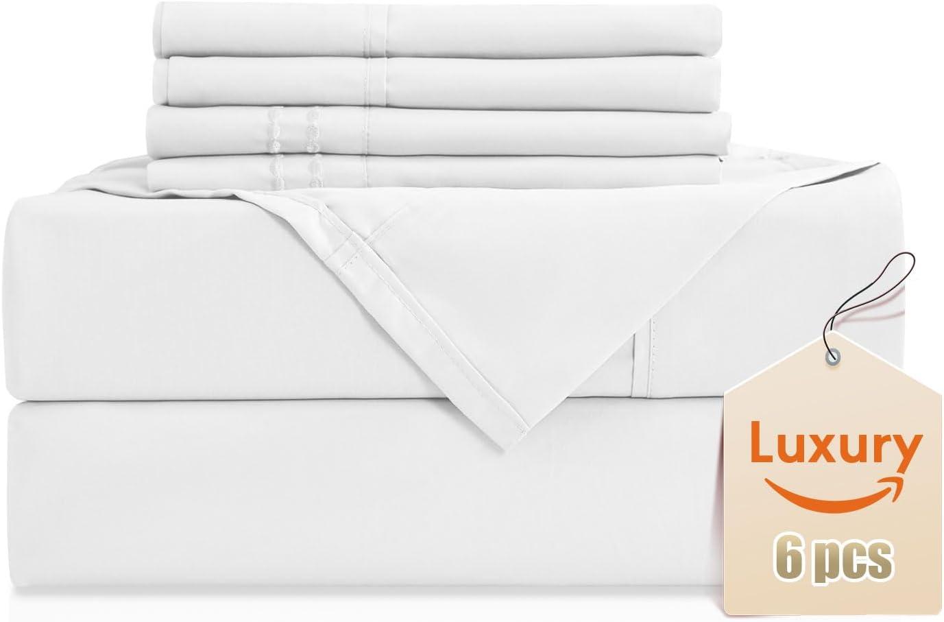 Modern Threads Modern Threads 6-Piece Bed Sheet Set, Deep Pocket, Ultra Soft Microfiber, Cool & Breathable