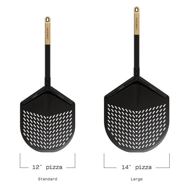 Gozney Balance Placement Peel for 12" Pizzas, Compatible with All Gozney Pizza Ovens, With A Perforated Aluminum Blade & Beech Wood Handle