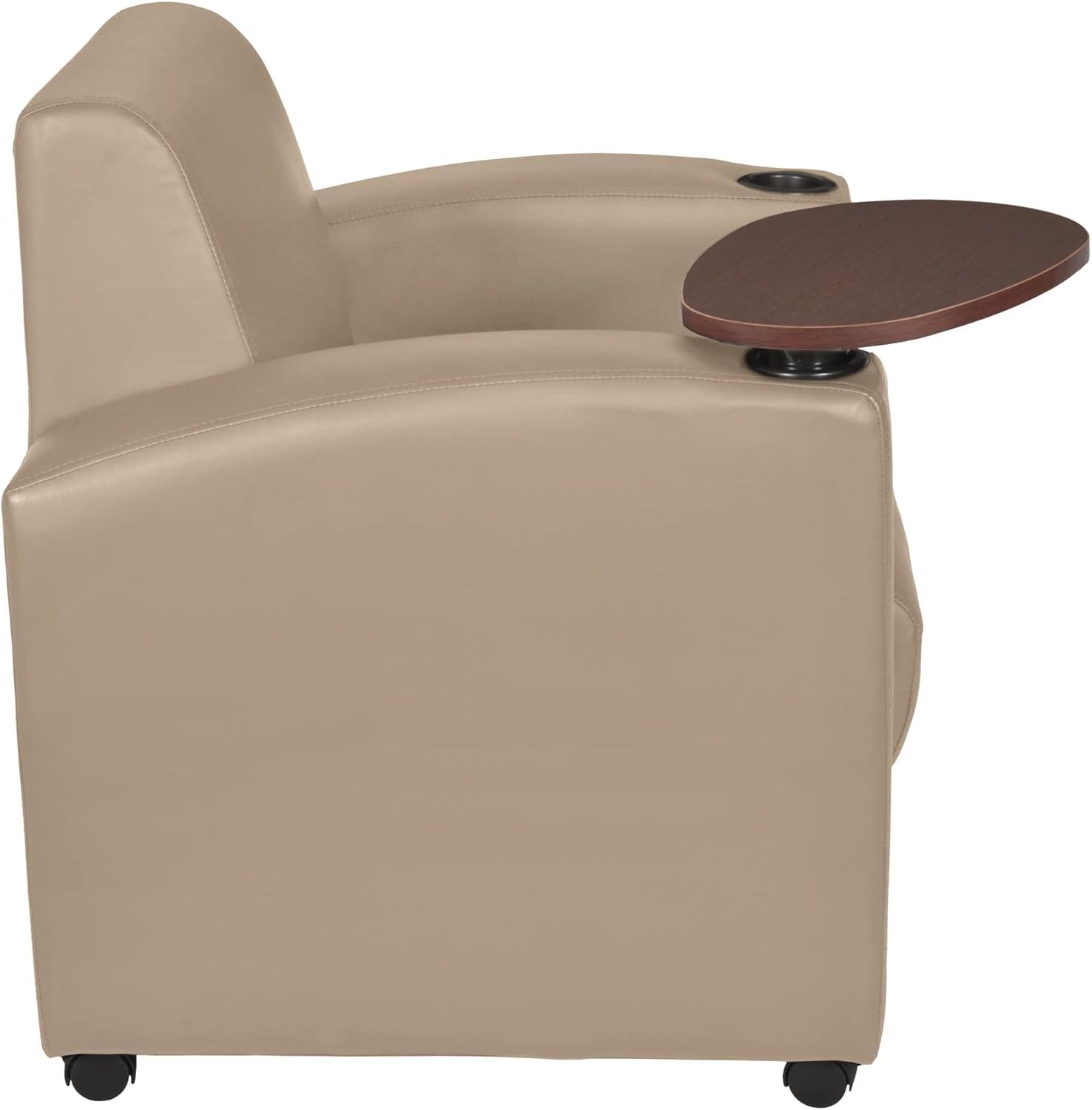 Nova Swivel Tablet Arm Chair with Storage in Black and Java