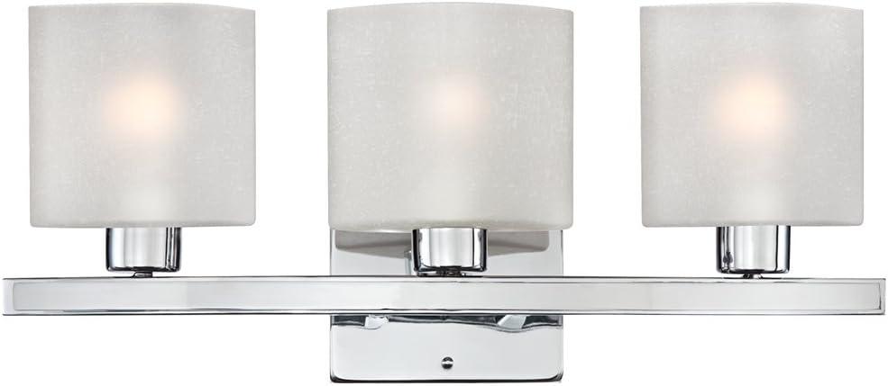 Possini Euro Design Modern Wall Light Chrome Hardwire 23 1/2" 3-Light Fixture White Linen Glass for Bedroom Bathroom Vanity Reading Living Room House