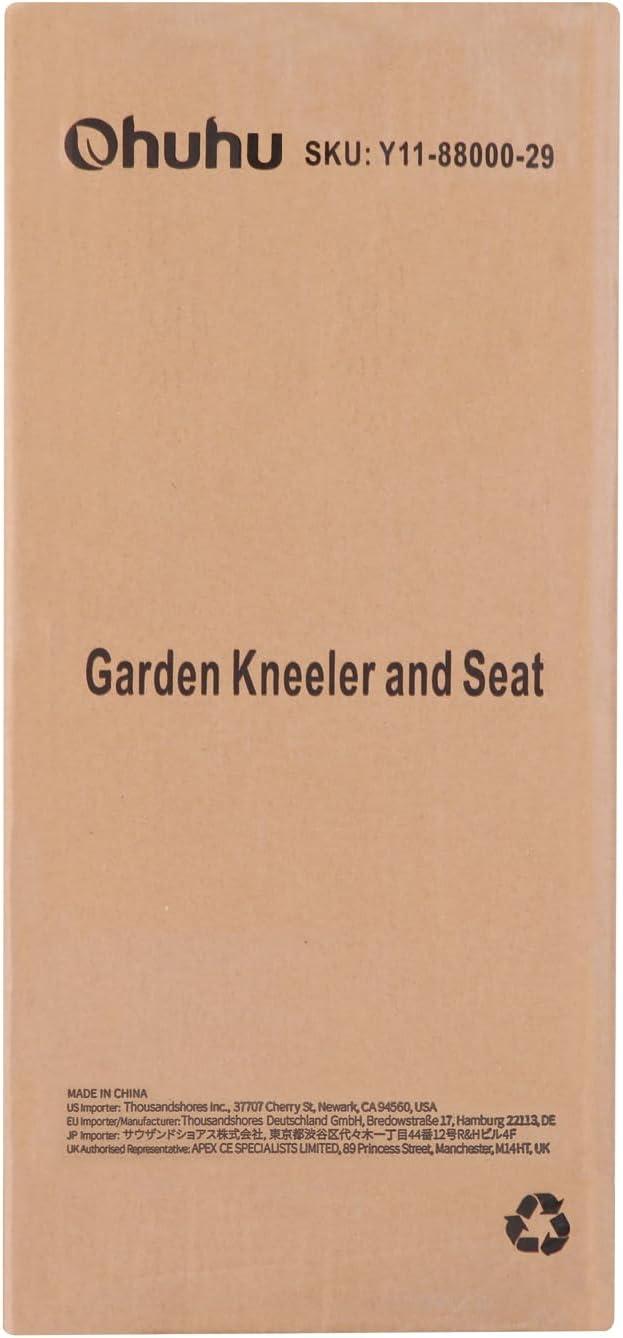 Foldable Green Steel Garden Kneeler and Seat with Tool Pouches