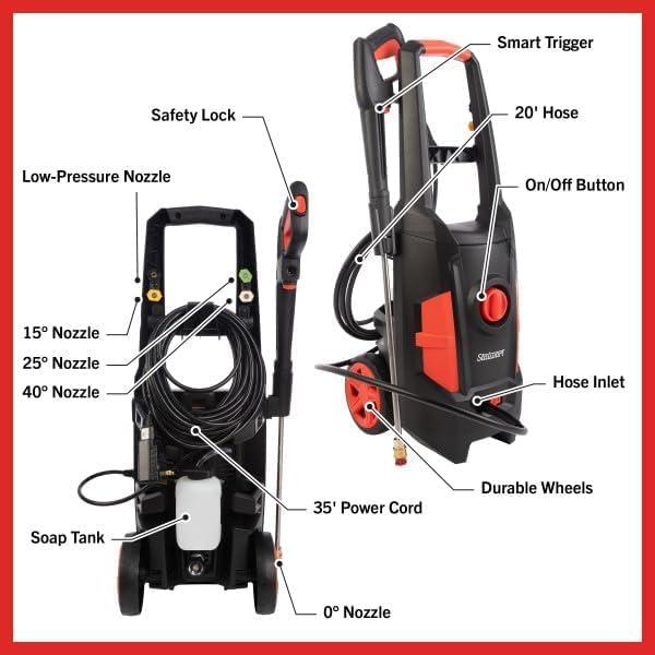 Stalwart 2400 PSI Pressure Washer with 5 Nozzles