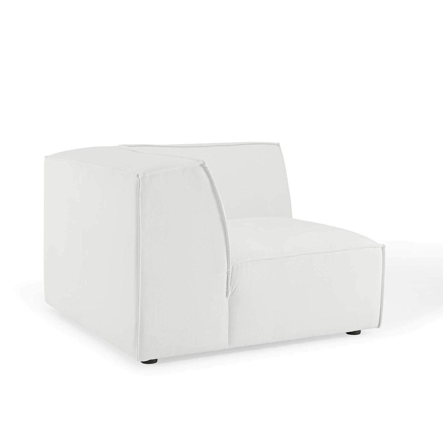 Modway Restore Sectional Sofa Corner Chair White: Upholstered Polyester, Wood Frame, Modern Style