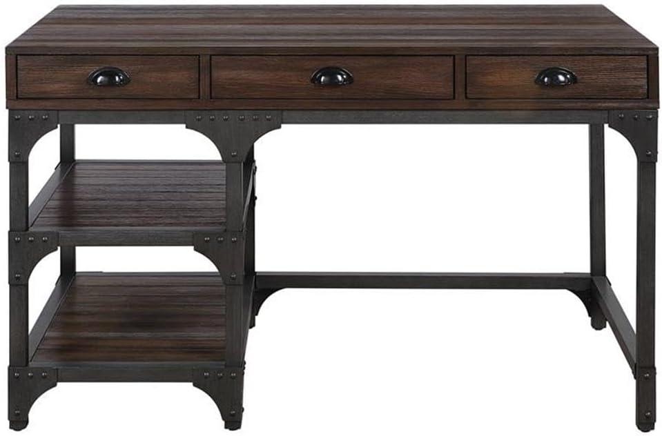 ACME Gorden Writing Desk in Espresso Oak and Antique Black