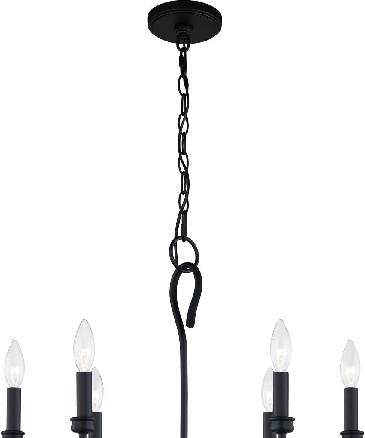 Quoizel Lighting - Blanche - 6 Light Chandelier in Matte Black