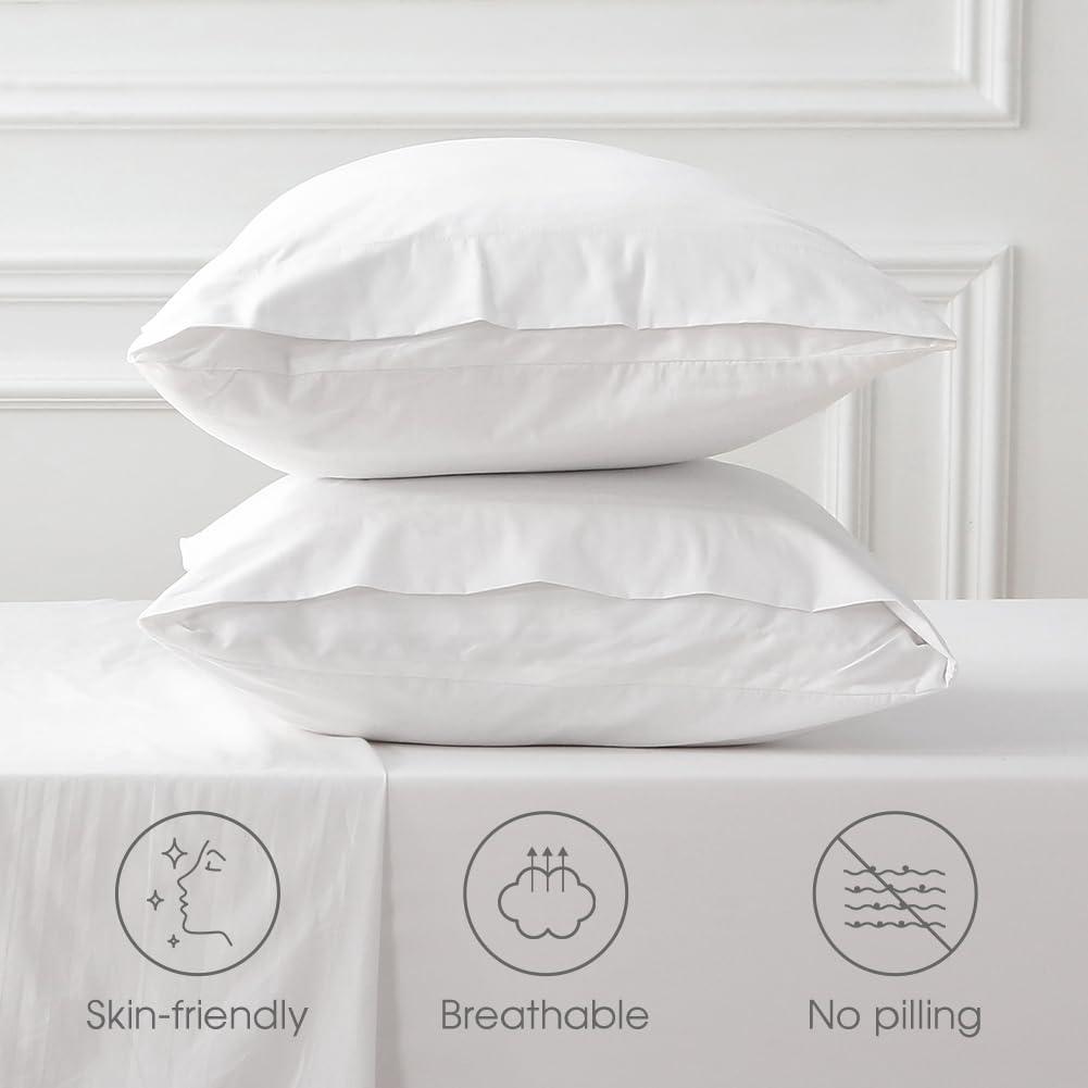 HYPREST 100% Cotton Sheets Extra Deep Pocket, Hotel Luxury Soft Cooling Cotton Sheet Sets