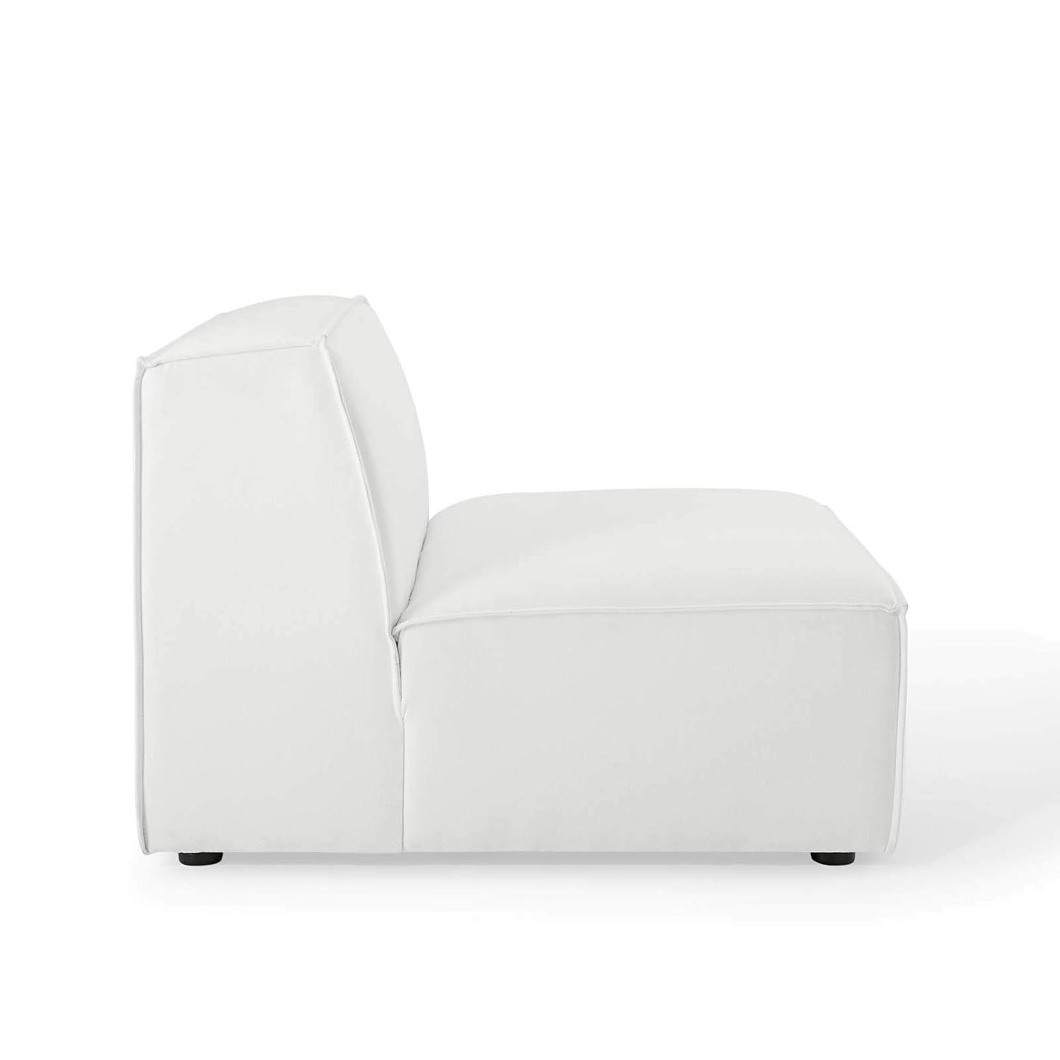 6pc Restore U-Shaped Sectional Sofa White - Modway: Polyester Upholstery, No Assembly, Modern Decor