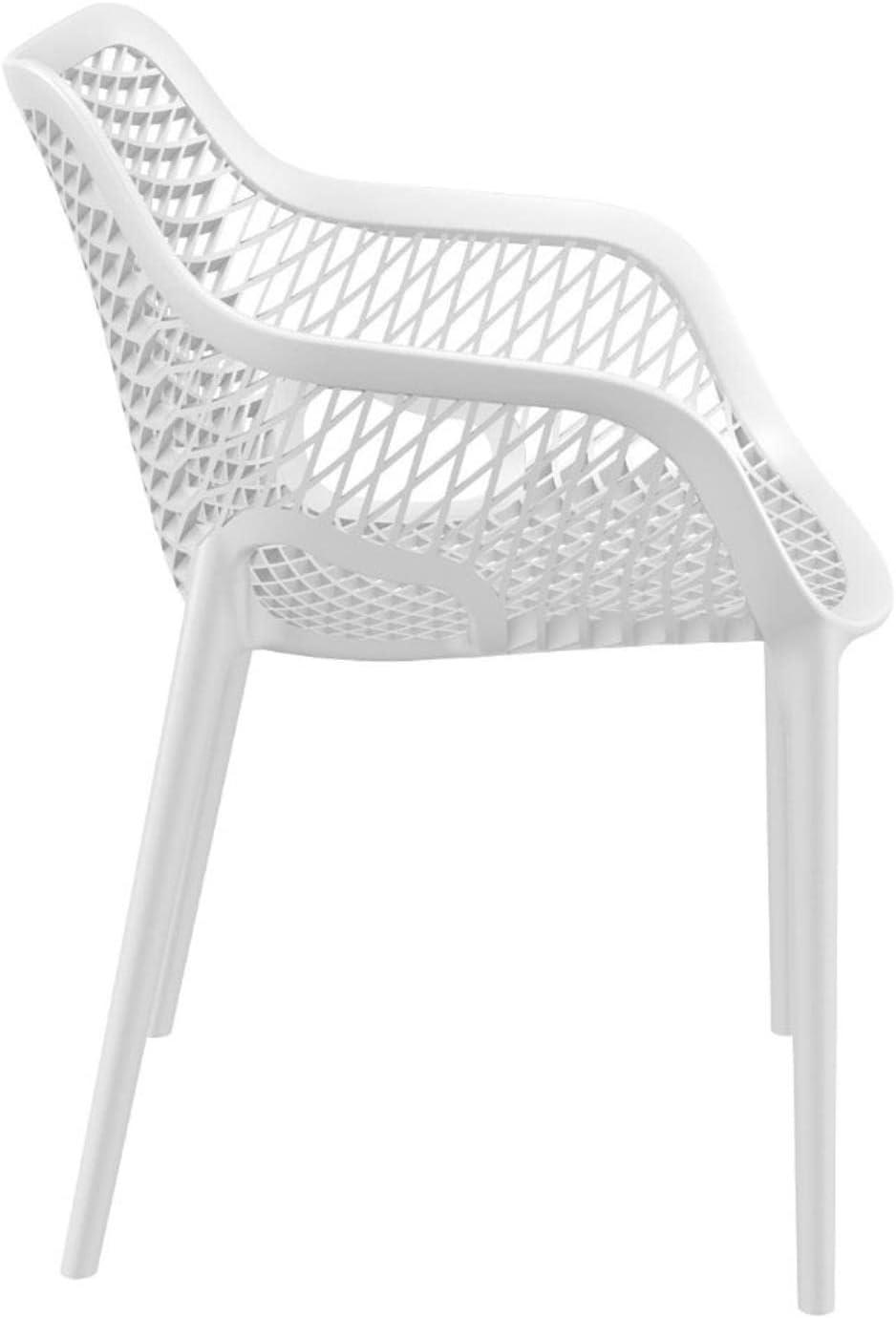 Modern Air XL White Polypropylene Outdoor Dining Chair