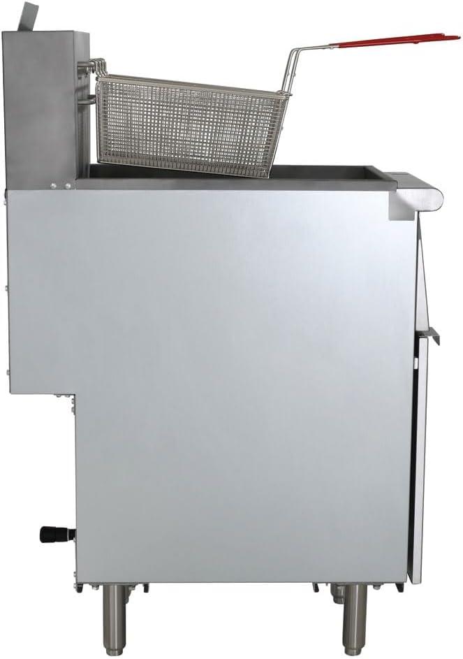 Kratos Stainless Steel Dual Basket Gas Deep Fryer, 40 lb. Capacity